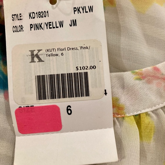 NWT Kut from the Kloth Adali Dress, Size 6, Floral Multi Colored - Picture 11 of 12